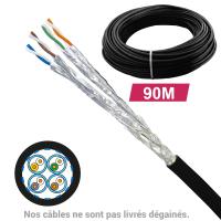 Câble CAT7 SFTP PEHD OUTDOOR 1X4P 100 OHMS AWG23 Couronne 90M
