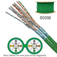 Câble réseau cuivre CAT6 FUTP, paires : 2x4 en touret : longueur : 500m