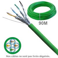 Câble réseau cuivre CAT6A UFTP, paires 1x4, en couronne : longueur : 90m