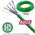 Câble CAT6A UFTP LSZH B2ca 1x4P Couronne 90m