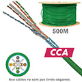 Câble CAT6 FUTP LSZH Cca 1x4P Touret 500m (Prix au M)