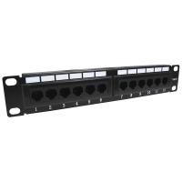 Panneau de brassage CAT6 UTP 10'' 12 ports