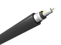 Câble optique Central Loose tube renforcé, armé acier à gaine PEHD, 6 fibres, mode OS1/2 9/125